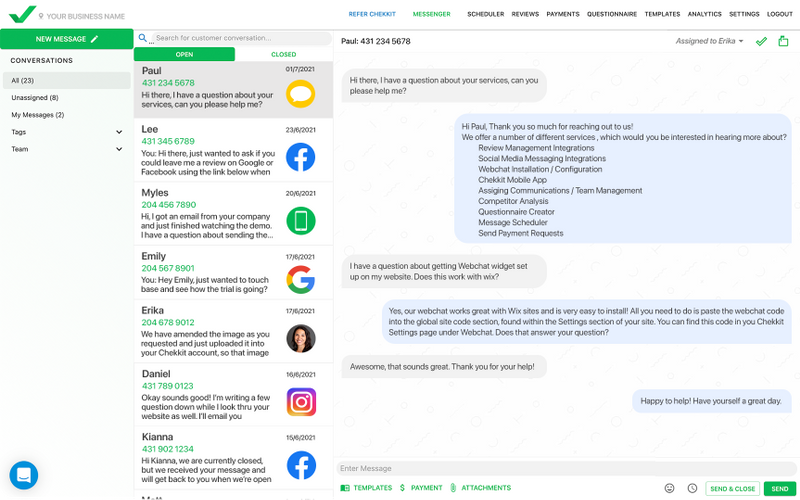 Chekkit Messenger All in one Lead Inbox